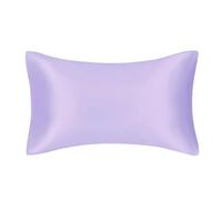 Funda de Almohada de Seda Pure Solid Silky Satin Skin Care Pillowcase Hair Anti Pillow Case Queen King Full Size Cover para Mujeres y Hombres(Lilac,Queen(51x76cm))