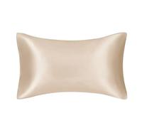 Funda de Almohada de Seda Pure Solid Silky Satin Skin Care Pillowcase Hair Anti Pillow Case Queen King Full Size Cover para Mujeres y Hombres(Champagne,King(51x92 cm))