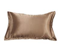 Funda de almohada de seda sintética suave y no destiñe, diseño con cremallera para una fácil extracción y mantenimiento, cómoda funda de almohada para dormir