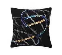 Funda de almohada decorativa con diseño de cadena de ADN, suave y versátil, para decoración del hogar y asientos de coche