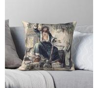 Funda de almohada decorativa de terciopelo de lino y poliéster con texto "Christmas Carol Ebenezer Scrooge", para sofá, sillón, 45,7 cm