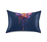 Funda de almohada divertida de satén con diseño de lirio de agua, para cama, tamaño King, con cierre de sobre, para viajes, 20 x 40 pulgadas