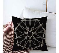 Funda De Almohada Energético De Patrones Geométricos Simétricos Finanzas Astronomía Abstracta Círculo Celeste Flor Throw Pillow Case Decorativos Almohada Caso 45X45 CM