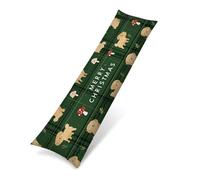 Funda de Almohada Larga 40x145 cm, Terciopelo Funda para Almohada de Cuerpo Ultra Suave para Dormir de Lado, Fundas de Cojín Decorativa con Cremallera Invisible Extra Larga, verde perro 0J-621