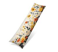 Funda de Almohada Larga 40x145 cm, Terciopelo Funda para Almohada de Cuerpo Ultra Suave para Dormir de Lado, Fundas de Cojín Decorativa con Cremallera Invisible Extra Larga, rural Beige 0J-837