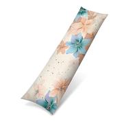Funda de Almohada Larga 40x145 cm, Terciopelo Funda para Almohada de Cuerpo Ultra Suave para Dormir de Lado, Fundas de Cojín Decorativa con Cremallera Invisible Extra Larga, Beige Simple 0J-711