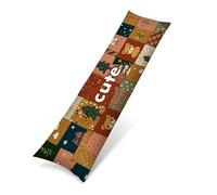 Funda de Almohada Larga 40x145 cm, Terciopelo Funda para Almohada de Cuerpo Ultra Suave para Dormir de Lado, Fundas de Cojín Decorativa con Cremallera Invisible Extra Larga, lindo Oso Regalo 0J-538