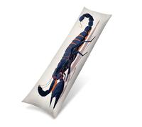 Funda de Almohada Larga 40x145 cm, Terciopelo Funda para Almohada de Cuerpo Ultra Suave para Dormir de Lado, Fundas de Cojín Decorativa con Cremallera Invisible Extra Larga, Beige escorpión 0J-728