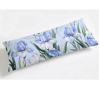 Funda de Almohada Larga 50 x 150 cm Azul, Grande Funda de Cojín Terciopelo con Cremallera Invisible, Almohada Travesaño Cubierta Embarazadas Dormir, Antideslizante & Duradero Funda Cojin Flores K8-846
