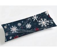 Funda de Almohada Larga 50 x 150 cm Azul Marino, Grande Funda de Cojín Terciopelo con Cremallera Invisible, Almohada Travesaño Cubierta Embarazadas Dormir, Suave & Duradero Funda Cojin Navidad K8-828