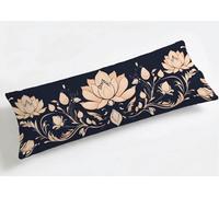 Funda de Almohada Larga 50 x 150 cm Beige, Grande Funda de Cojín Terciopelo con Cremallera Invisible, Almohada Travesaño Cubierta Embarazadas Dormir, Lavable & Duradero Funda Cojin Flores K8-578