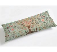 Funda de Almohada Larga 50 x 150 cm Beige, Grande Funda de Cojín Terciopelo con Cremallera Invisible, Almohada Travesaño Cubierta Embarazadas Dormir, Lavable & Duradero Funda Cojin Alpaca K8-594