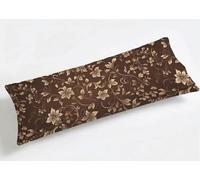 Funda de Almohada Larga 50 x 150 cm Marrón, Grande Funda de Cojín Terciopelo con Cremallera Invisible, Almohada Travesaño Cubierta Embarazadas Dormir, Suave & Duradero Funda Cojin Flores K8-766