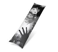 Funda de Almohada Larga 55x165 cm, Terciopelo Funda para Almohada de Cuerpo Ultra Suave para Dormir de Lado, Fundas de Cojín Decorativa con Cremallera Invisible Extra Larga, historietas chica 0J-661