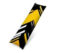 Funda de Almohada Larga 60x180 cm, Lino Funda para Almohada de Transpirable para Dormir de Lado, Cojines Sofa Larga con Cremallera Invisible, Protector Almohada Moderna Simple amarillo Regalo 0J-475