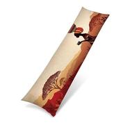 Funda de Almohada Larga 60x180 cm, Lino Funda para Almohada de Transpirable para Dormir de Lado, Cojines Sofa Larga con Cremallera Invisible, Protector Almohada Moderna África mujer Regalo 0J-163