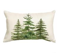Funda de almohada lumbar festiva de Navidad para decoración del hogar de | Funda de tela de lino suave con diseño de muñeco de nieve de Papá Noel, lavable a máquina, cojín de temporada para sala de