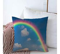 Funda De Almohada Nubes Naturales Claras Día Bluse Cielo ala Medio Ambiente Fauna Rojo Grecia Arcoíris Naturaleza Pico Texturas Funda Almohadas Premium Throw Pillow Case 45X45 CM