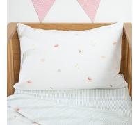 Funda de almohada para bebé de gasa de algodón, estampado de planetas, DIEGO. Talla 40 x 60 cm. Color Estampado Crudo