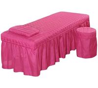 Funda de almohada para taburete de mesa de masaje de color sólido, juego de ropa de cama de spa, ropa de cama de belleza, para salón de belleza, spa, hotel (C)
