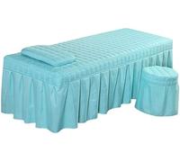 Funda de almohada para taburete de mesa de masaje de color sólido, juego de ropa de cama de spa, ropa de cama de belleza, para salón de belleza, spa hotel (B)
