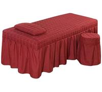 Funda de almohada para taburete de mesa de masaje de color sólido, juego de ropa de cama de spa, ropa de cama de belleza, para salón de belleza, spa, hotel (H)