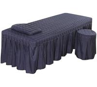 Funda de almohada para taburete de mesa de masaje de color sólido, juego de ropa de cama de spa, ropa de cama de belleza, para salón de belleza, spa hotel (E)