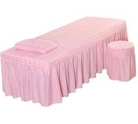 Funda de almohada para taburete de mesa de masaje de color sólido, juego de ropa de cama reutilizable, para salón de belleza, spa, hotel (D)