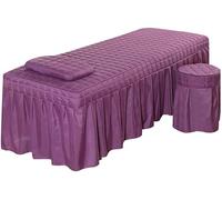 Funda de almohada para taburete de mesa de masaje de color sólido, juego de ropa de cama reutilizable, para salón de belleza, spa y hotel (A)