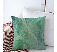 Funda De Almohada Pared Rayada De Jade con Vetas, Naturaleza, Primer Plano, Losa, Blanco, Azul, Beige, Mármol Abstracto Antiguo Throw Pillow Case Modern Protector Almohadas 45X45 CM