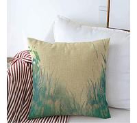 Funda De Almohada Primer Plano De Paisaje Natural, Día, Niebla, Primer Plano, Hermoso, Soleado, Vintage, Verde, Naturaleza, Negocios, Madera, Finanzas Cojin Fundas Modern Almohada Caso 45X45 CM