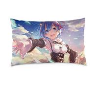 Funda de almohada Re Life in A Different World from Zero Rem Anime Mordern decorativa cuadrada para sofá, dormitorio, coche, decoración del hogar, 50 x 76 cm