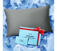 Funda de almohada refrescante con hielo para personas que duermen con calor, fresca al instante, se mantiene fría toda la noche, más suave que las fundas de almohada de seda, fundas de almohada con