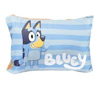 Funda de almohada reversible individual Jay Franco Bluey Hello 1 - Ropa de cama infantil supersuave de doble cara (producto oficial de Bluey)
