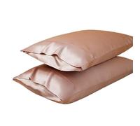 Funda de Almohada Seda Fundas de Almohada de Seda de Morera Natural for el Cabello y la Piel 22 Fundas de Almohada Reversibles de Seda for Cama Mom, Paquete de 2(Pink)