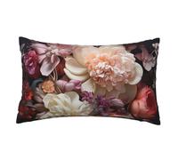 Funda de almohada transpirable con estampado de flores hermosas para cama, vacaciones, viajes, decoración del hogar, dormitorio, accesorio