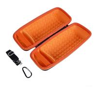 Funda de altavoz portátil de EVA para JBL Charge 6, bolsa de almacenamiento de viaje protectora a prueba de golpes con asa, correa de hombro ajustable y clip de mosquetón (naranja)