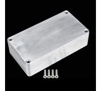 Funda de aluminio de diseño mejorado para cajas de guitarra que se adapta perfectamente a varios modelos, incluyendo 1600 libras y más (125B122 x 66 x 39,5 mm)