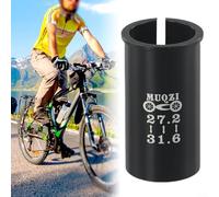 Funda de aluminio ligero para adaptador reductor de tija de sillín para bicicleta para tubos de asiento compatible con bicicletas de montaña y carretera (27.2-31.6)