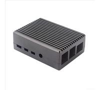 Funda de aluminio para Raspberry Pi 4 Modelo B con recortes precisos para interfaz USB Ethernet GPIO y CSI (sin ventilador)