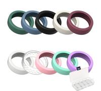 Funda de Anillo de Silicona Suave Compatible con Oura Ring 5, Paquete de 10 Protectores de Anillos Coloridos, Protectores de Anillos Ligeros antiarañazos para Entrenar en el Gimnasio (A2)