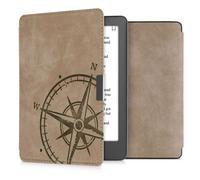 kwmobile Funda Compatible con Kobo Aura Edition 2 - Carcasa para e-Reader de Piel Ante sintética - de Aguja magnética