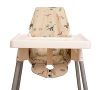Funda de asiento acolchada para silla alta IKEA, suave y cómoda, cojín de asiento para bebé, más feliz, funda para silla de bebé, cojín de poliuretano impermeable y fácil de limpiar, dinosaurio