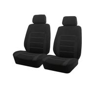 Funda De Asiento Coche Juego Fundas Universales Poliéster para Asiento Compatibles La Mayoría Los Coches Tela Lisa Bicolor Elegantes Protector De Asiento. Fundas Asiento Coche(Type C Black 2 Seat)