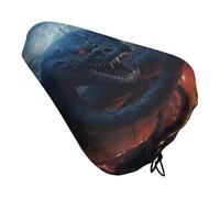 Funda de asiento de bicicleta con diseño de serpiente negra en llamas, extra suave y cómoda, protector solar de lluvia, fundas duraderas a prueba de polvo para bicicletas de montaña de ciudad