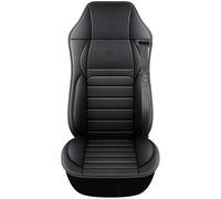 Funda de Asiento de Camión Piel PU Impermeable Transpirable Protector de Asiento Resistente Compatible con Man TGM 2005-2026 1SEAT,Black-1-Style A Left Seat Belt