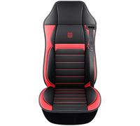 Funda de Asiento de Camión Piel PU Impermeable Transpirable Protector de Asiento Resistente Compatible con Man TGS 2007-2026 1SEAT,Red-2-Style A Left Seat Belt