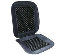 Funda de asiento de coche con cuentas, transpirable, pulida, encerada, con cuentas, accesorios para cojines de coche, masaje minimalista, refrigeración, gris #1