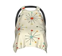 Funda de asiento de coche para bebé de mediados de siglo de los años 50, estilo moderno y retro, funda de lactancia suave para bebés para niñas y niños