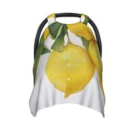 Funda de asiento de coche para bebé, diseño de limones de acuarela, funda de lactancia suave para bebés para niñas y niños